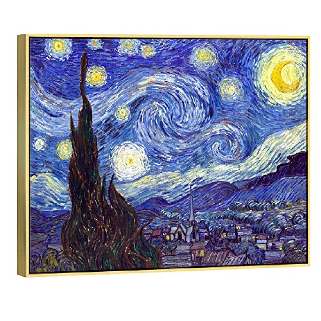 Wieco Art Lienzo impreso, estirado y enmarcado