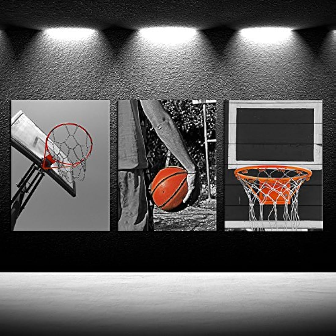 iKNOW FOTO 3 piezas Negro y Blanco Deportes Lienzo Arte