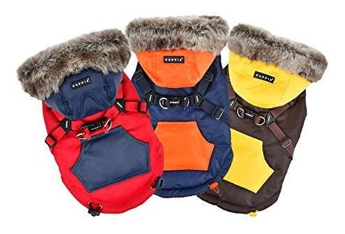 Abrigo para mascotas Puppia Orson, Pequeño, Rojo