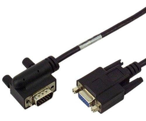 Monitor Vga De Ángulo Recto Macho A Adaptador Hembra Recto