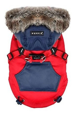 Abrigo para mascotas Puppia Orson, Pequeño, Rojo