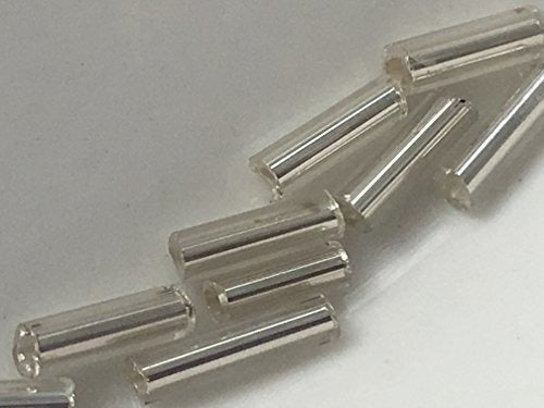 Cuentas De Corneta Checas 40 Gr /1.4 Oz Cristal Plata