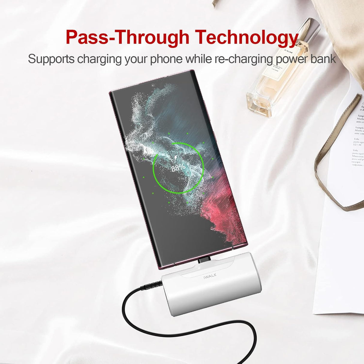 Cargador portátil para celular de 4500 mAh con batería USB C