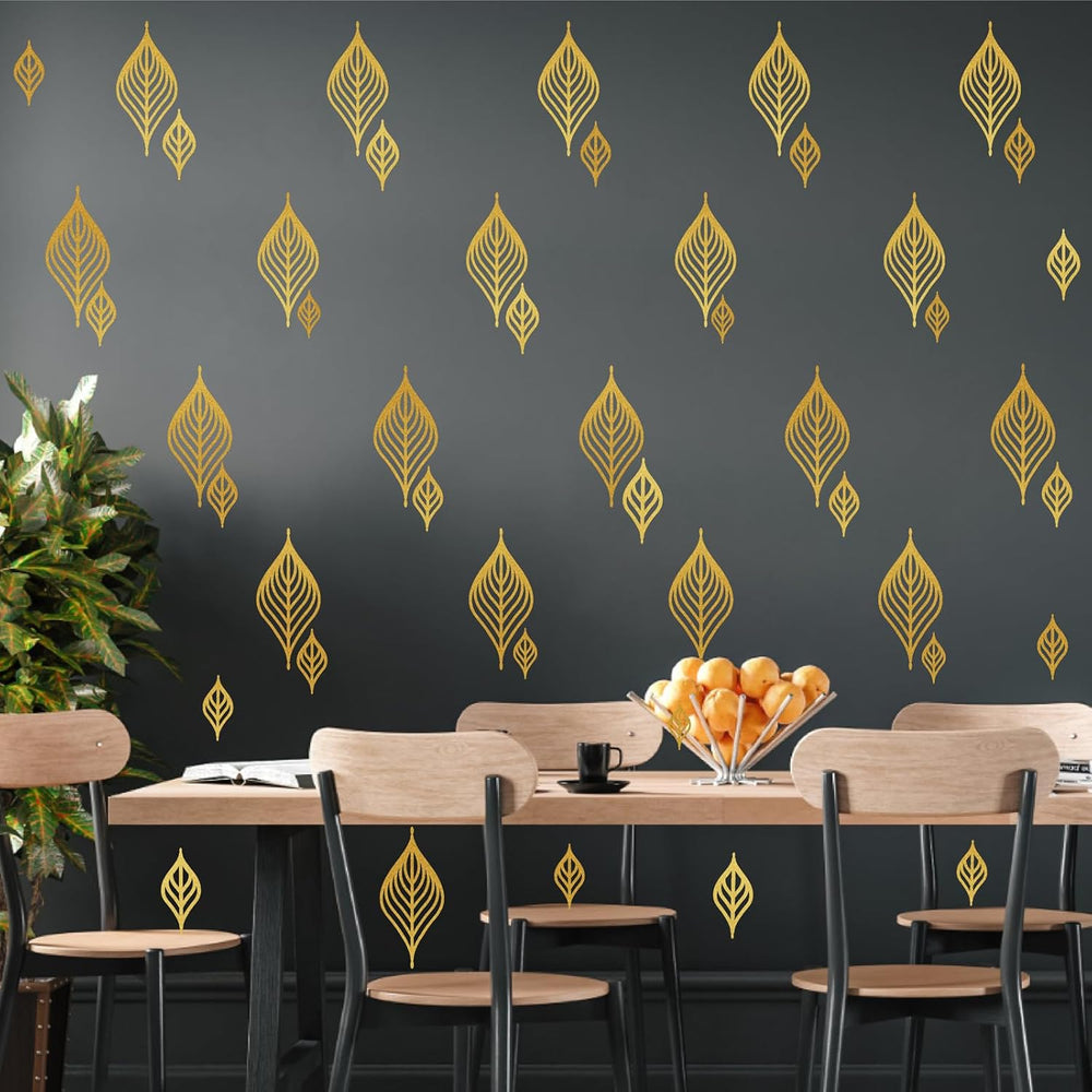 Sticker de Pared Hojas Modernas, Vinilo, Decoración Nórdica