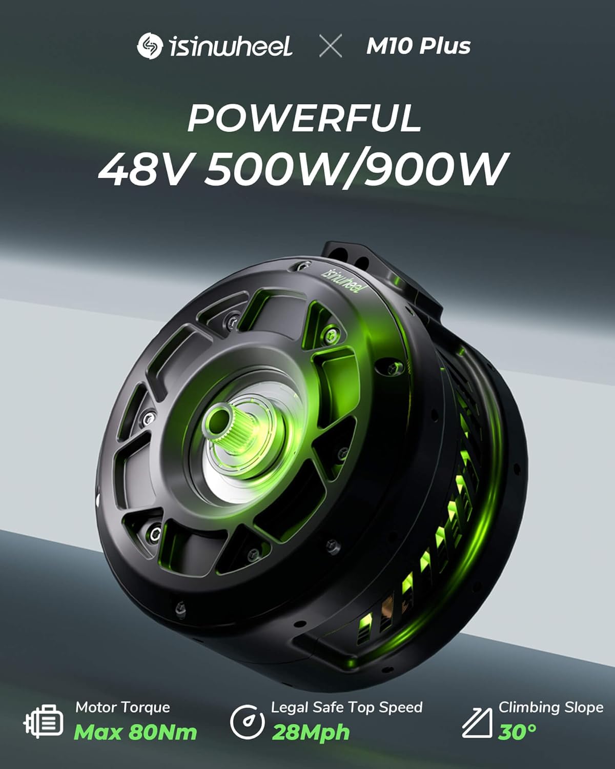 Bicicleta Eléctrica Isinwheel M10 Plus 900W, 75 Millas, 26 Fat Tire