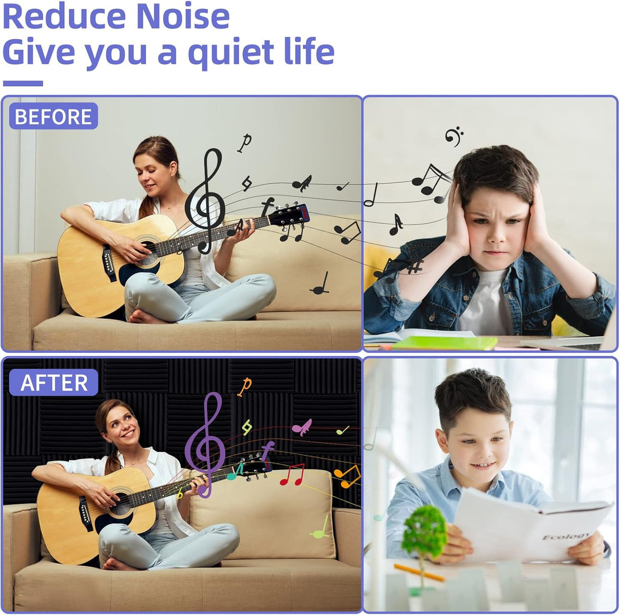 Paneles Acústicos 12 Pzs, Espuma Aislante, 1 X 12 X 12