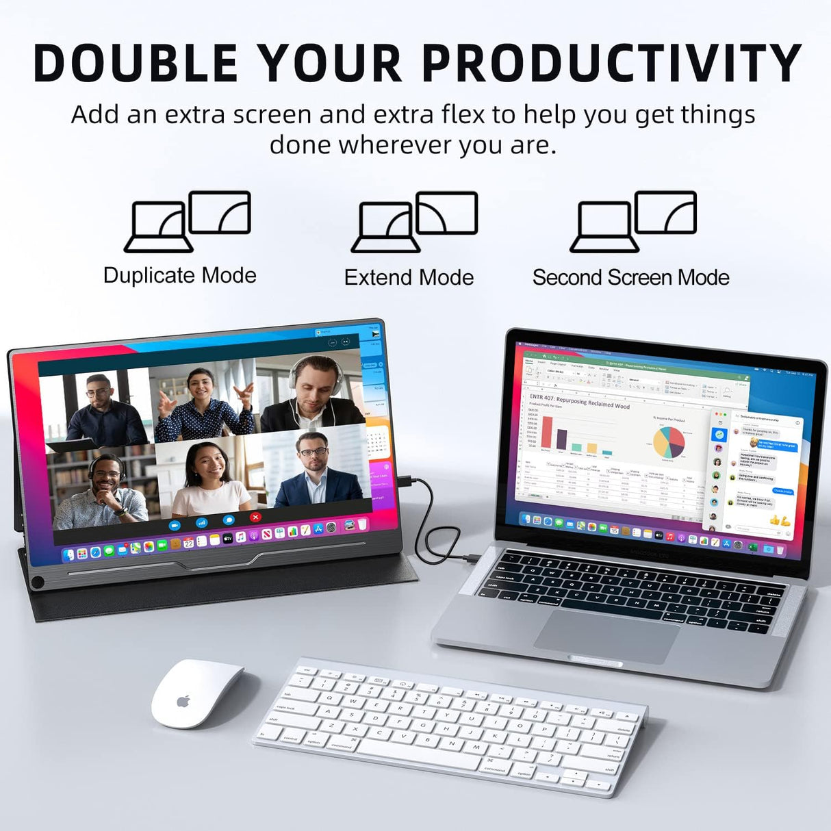 Monitor Portátil UPERFECT 15.6 FHD HDR USB-C HDMI VESA