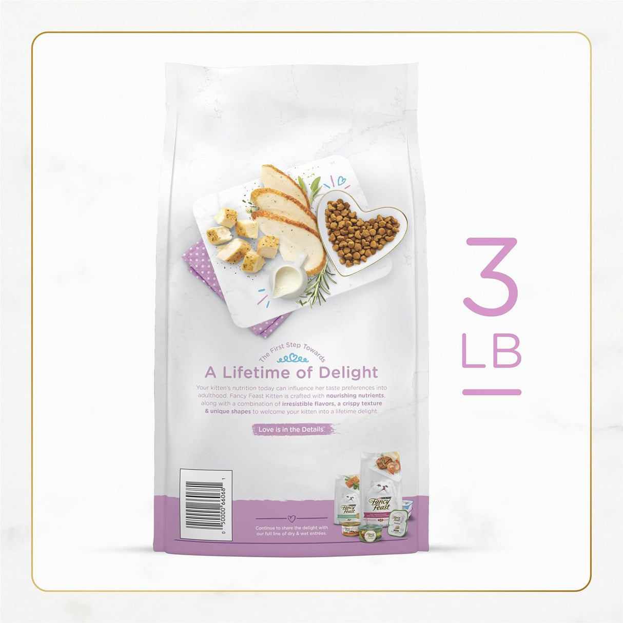 Purina Fancy Feast Gatito con pollo sabroso y pavo Gatito Alimento seco - Bolsa de 3 libras