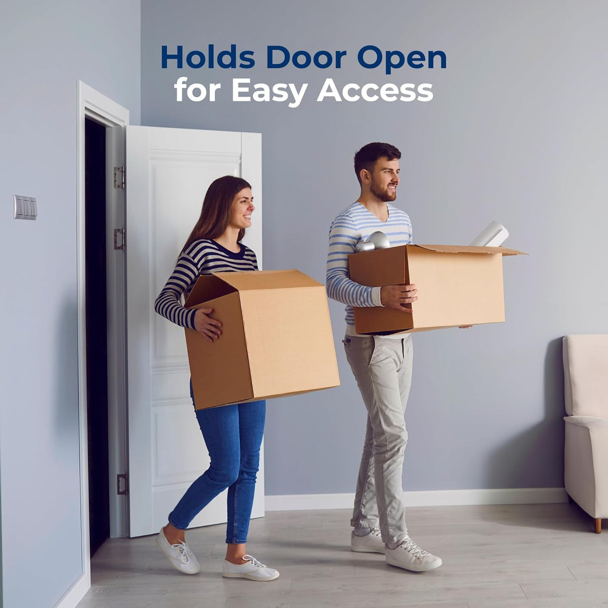 Tope hidráulico para puerta Serenelife, fácil instalación y silencioso