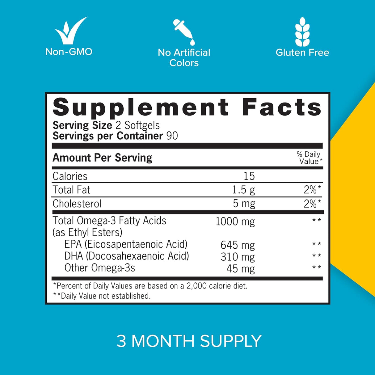 Mini cápsulas blandas de aceite de pescado Omega 3, sabor limón