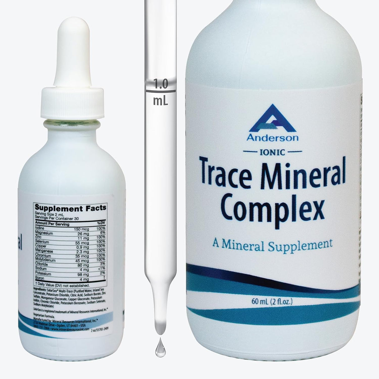 Complejo de Minerales Traza | Espectro Completo | Gotas Líquidas para Agua | Hidratación Electrolytes 2 oz