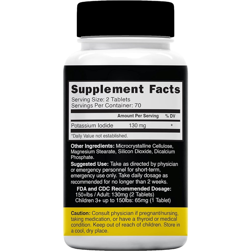 Suplementos Alimenticios yoduro de potasio 130 mg