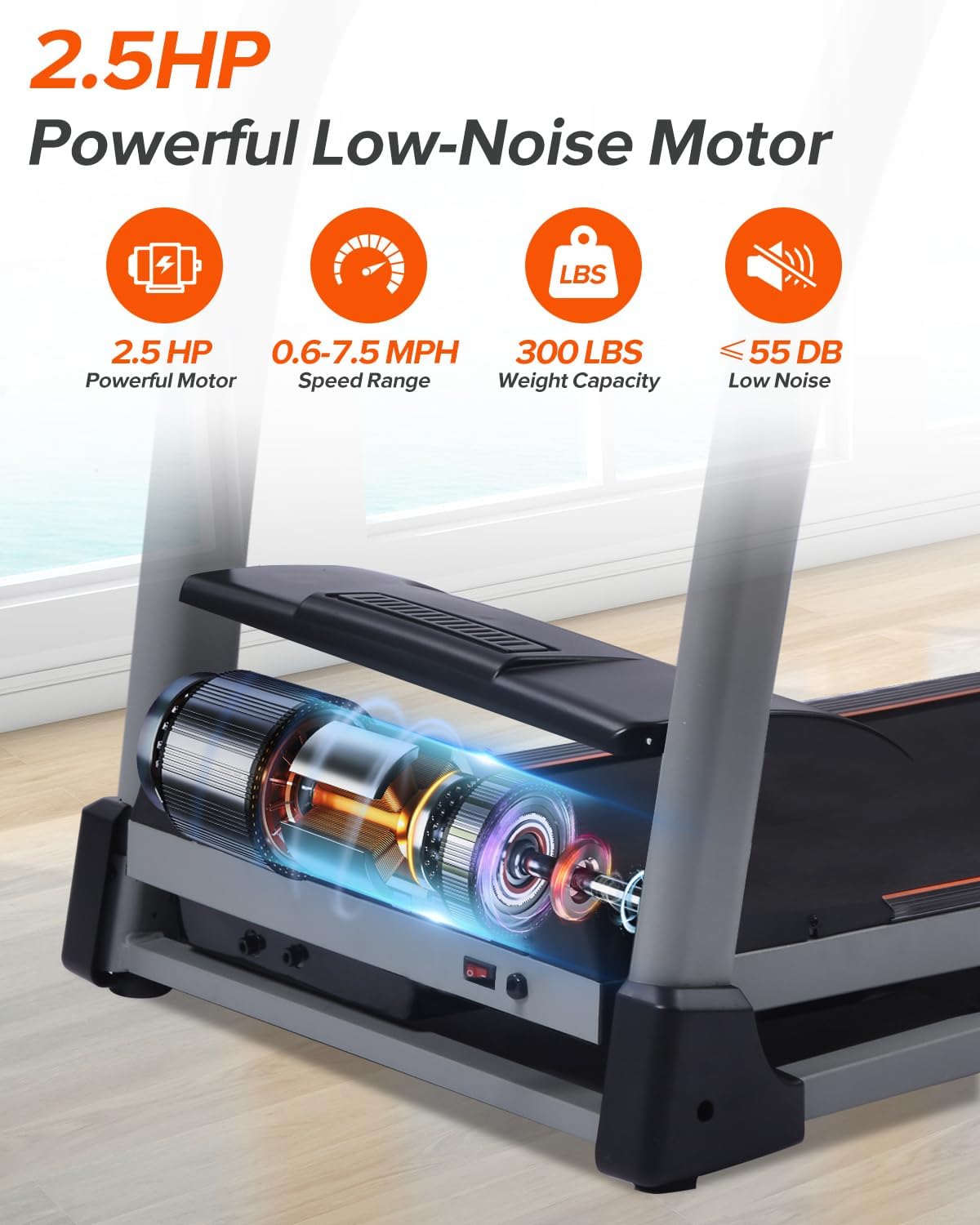 Caminadora Plegable Merax 2.5HP, 12 Programas, 300 lbs