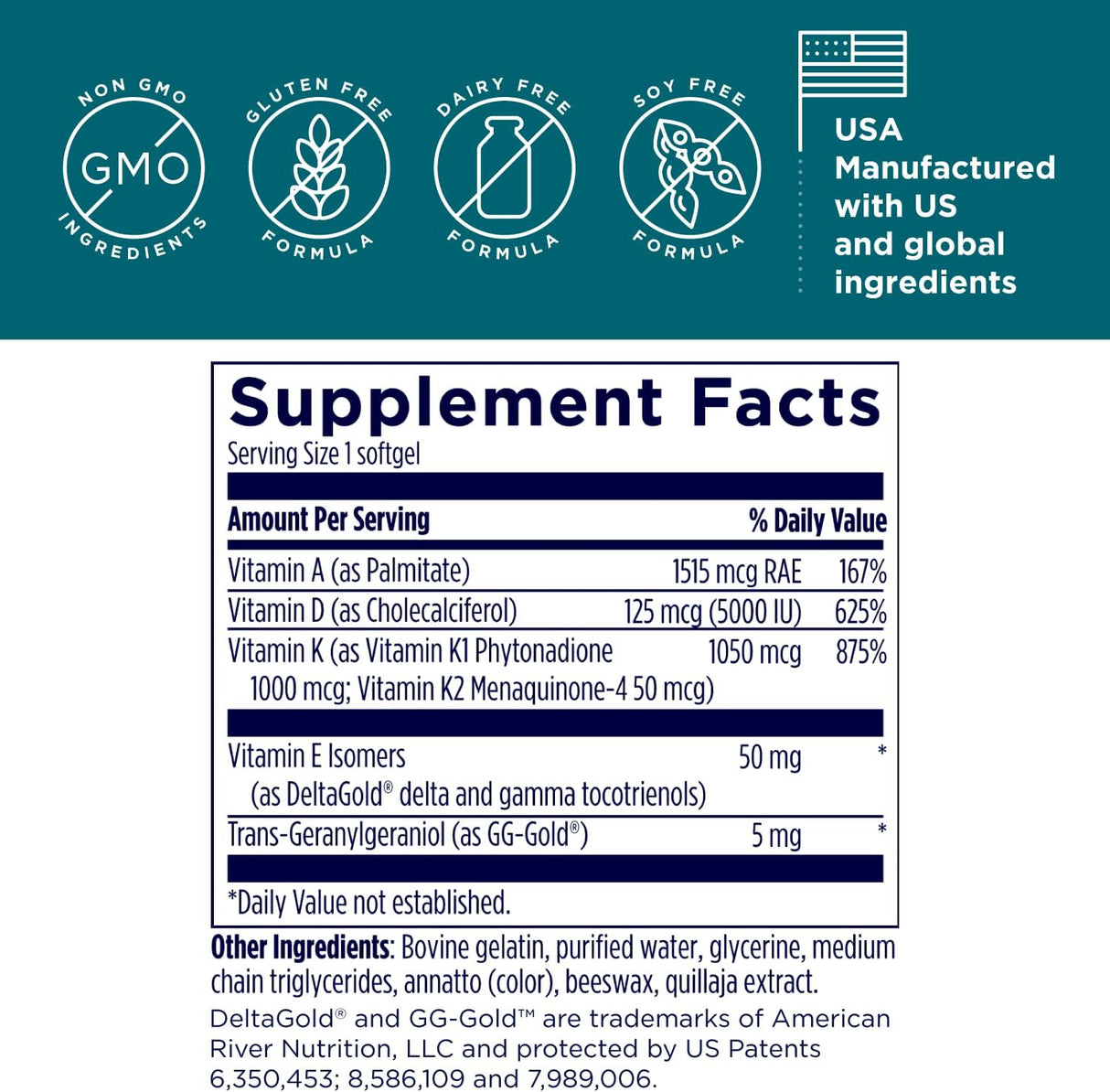 Suplemento de Vitamina D3, Designs for Health, 5000 IU, 60 Softgels