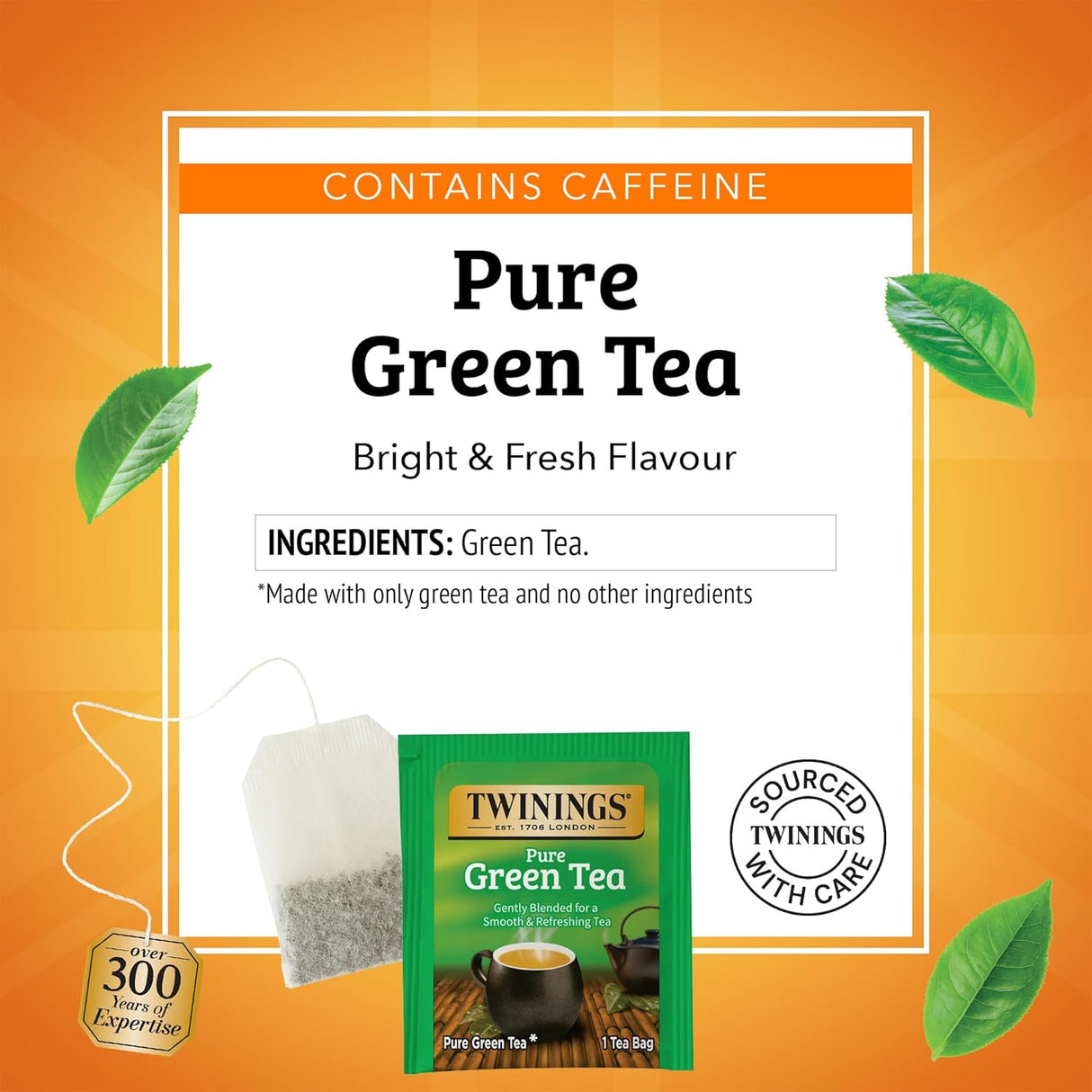 Té Verde Puro Twinings 100 Bolsas Individuas Ref. 123