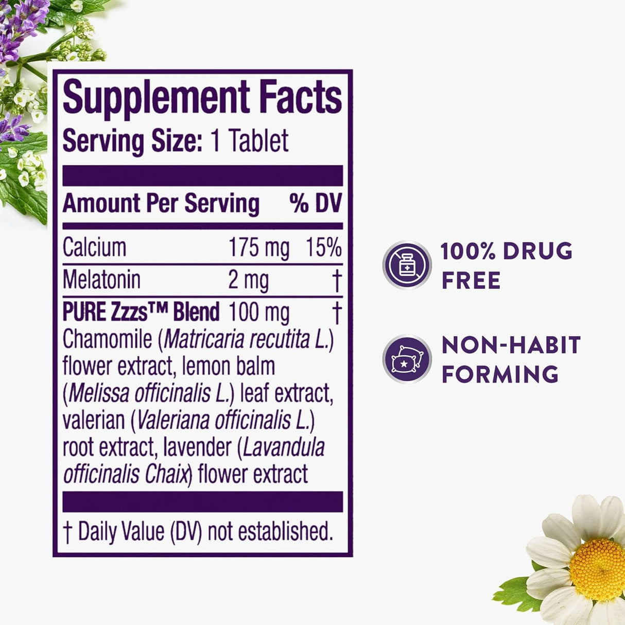 ZzzQuil PURE Zzzs Melatonina para dormir, 56 tabletas