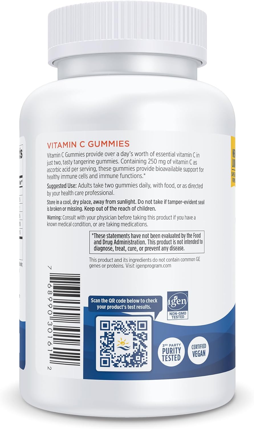 Gomitas de vitamina C para niños y adultos 120 capsulas