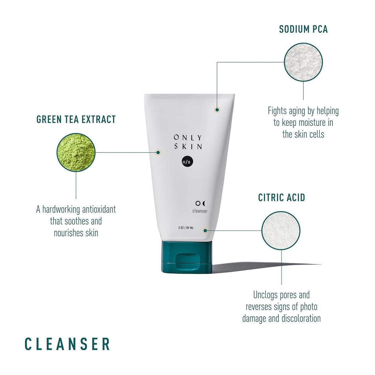 Limpiador facial diario espumoso para hombre Only Skin