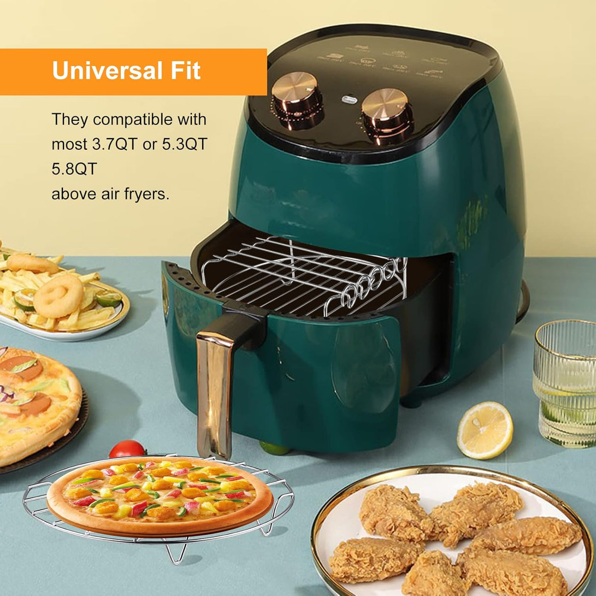 Soporte para freidora de aire, Ninja, 2 niveles con pinchos