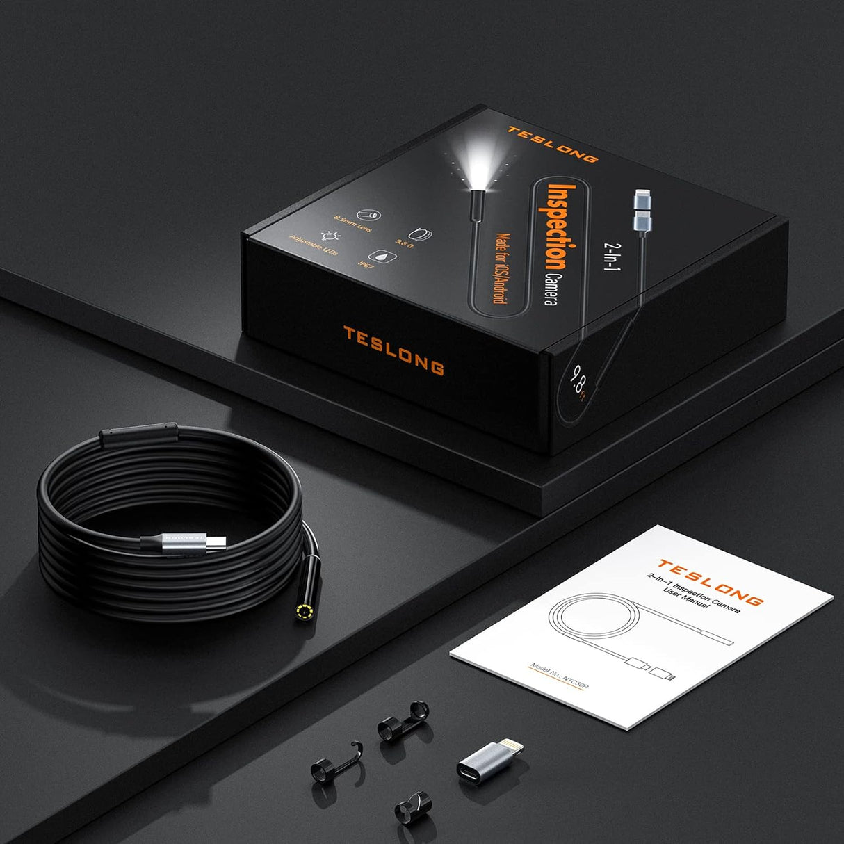 Cámara de endoscopio con luz Led