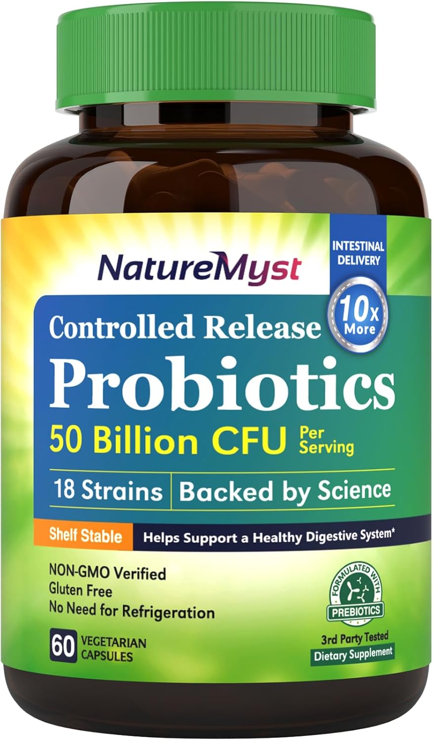 Probióticos 50B, 18 cepas, 60 cápsulas, sin GMO ni gluten