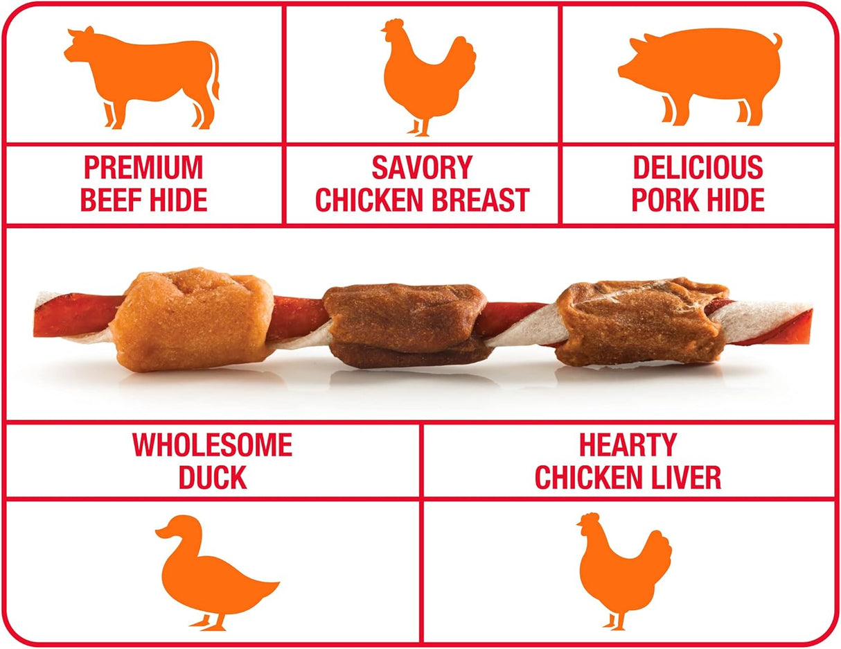 Kabobs de Rawhide Triple Sabor para Perros Good'N'Fun 1.5 lb