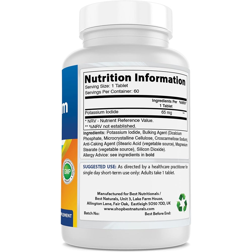 Suplemento Yoduro de potasio 65 mg dietético 60 tabletas