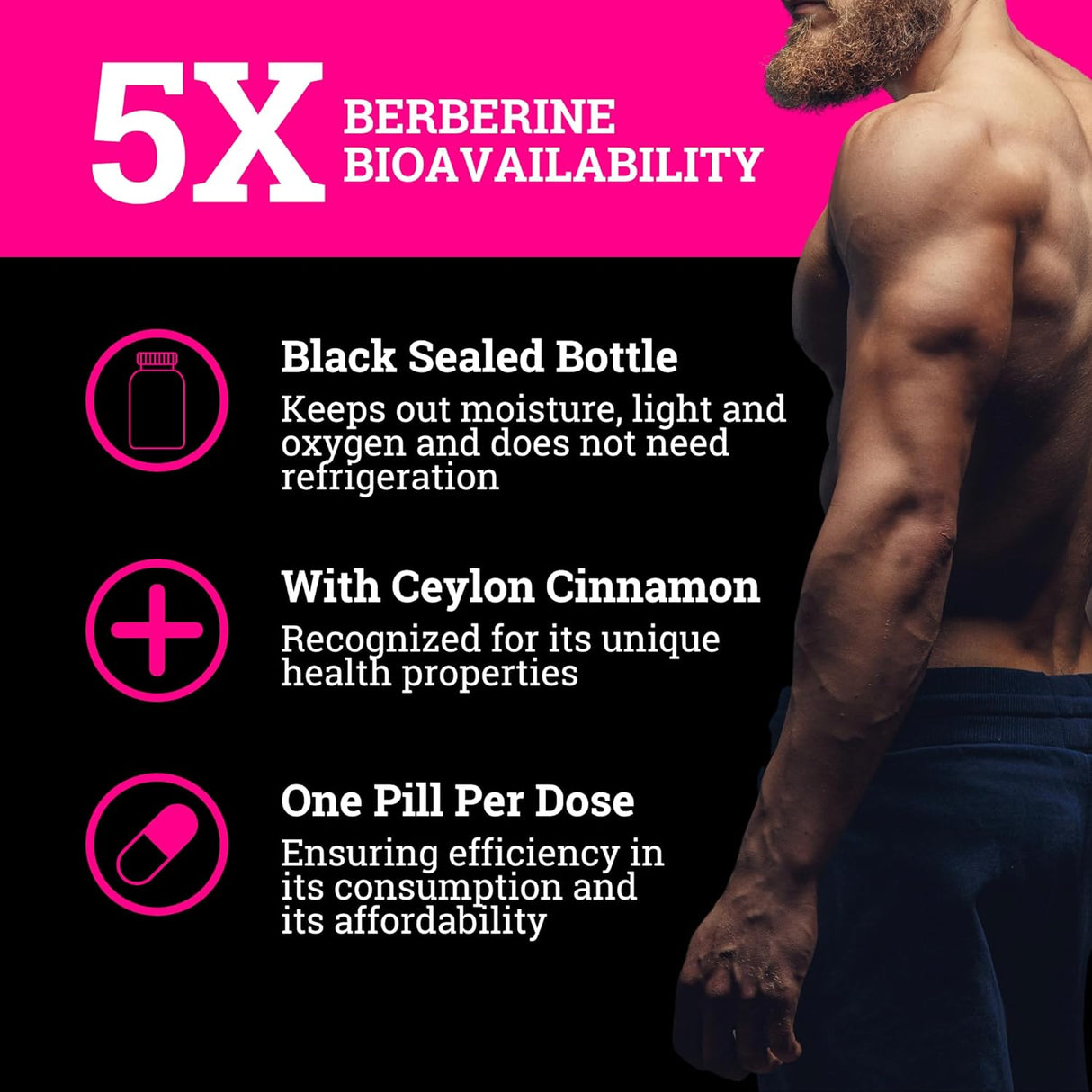 Suplemento de Berberina con Canela de Ceilán, 5X Más Efectivo