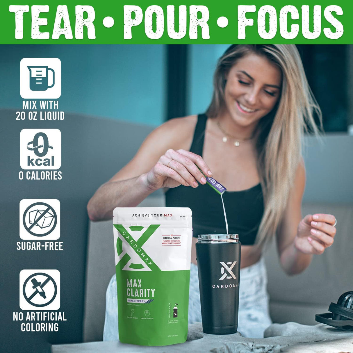 Suplemento Nootrópico Líquido para Memoria y Enfoque 15 Sticks