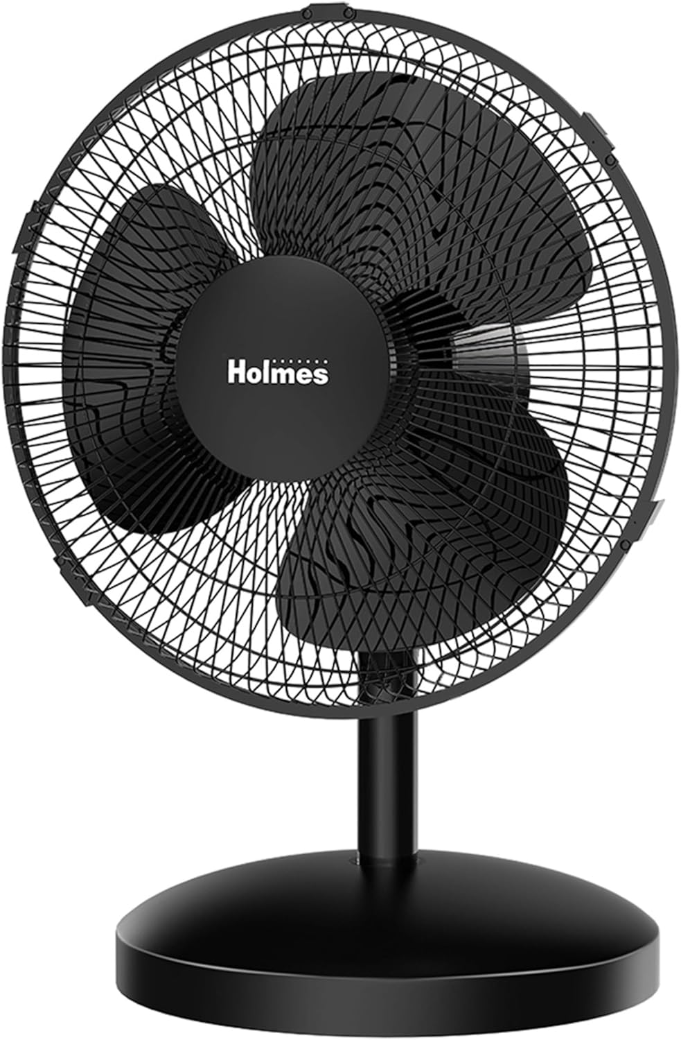 HOLMES Ventilador de Mesa 12, 3 Velocidades, Oscilación 75°