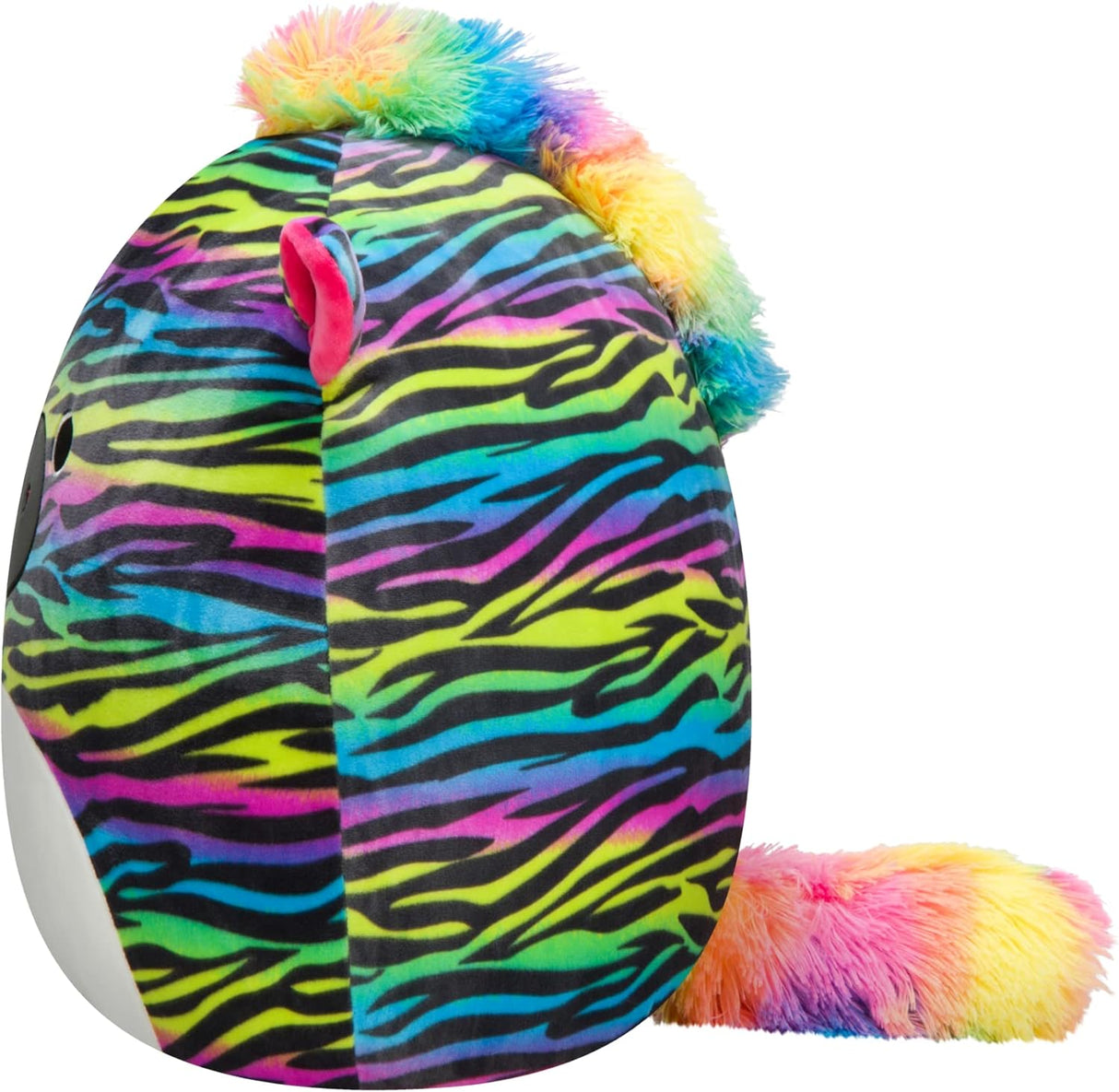 Peluches Squishmallows Zebra a rayas de neón de 14 pulgadas