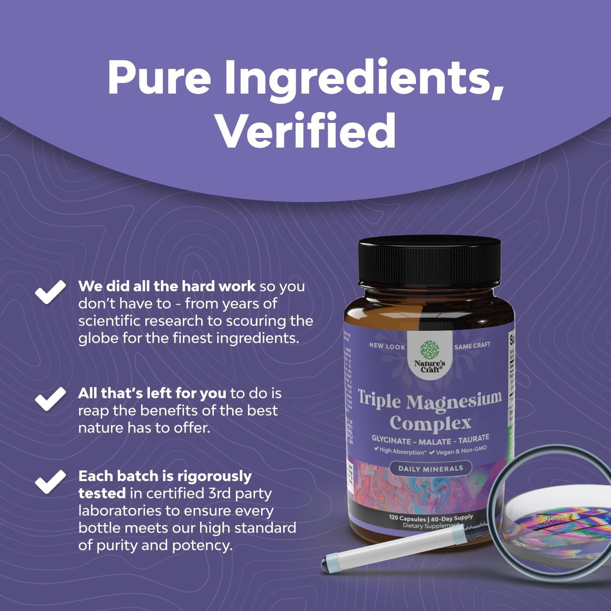 Suplemento de Magnesio Triple 400 mg - Alta Absorción