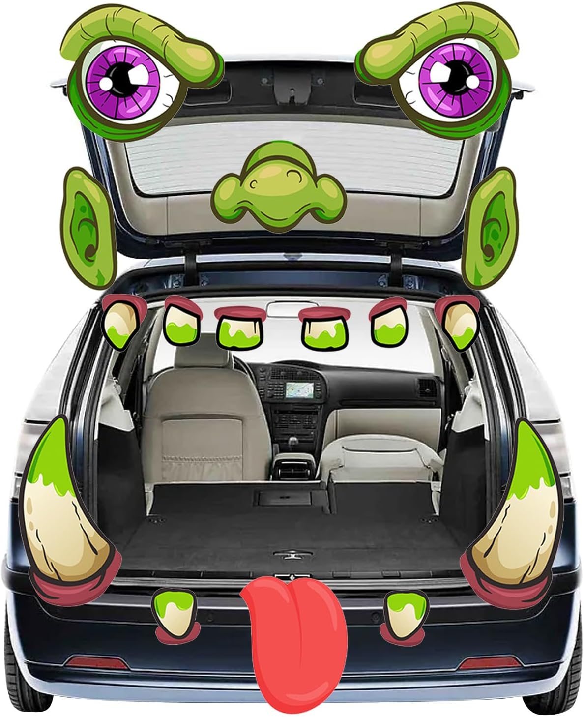 Kit de Decoraciones Halloween para Auto, Monstruo con Ojos Grandes