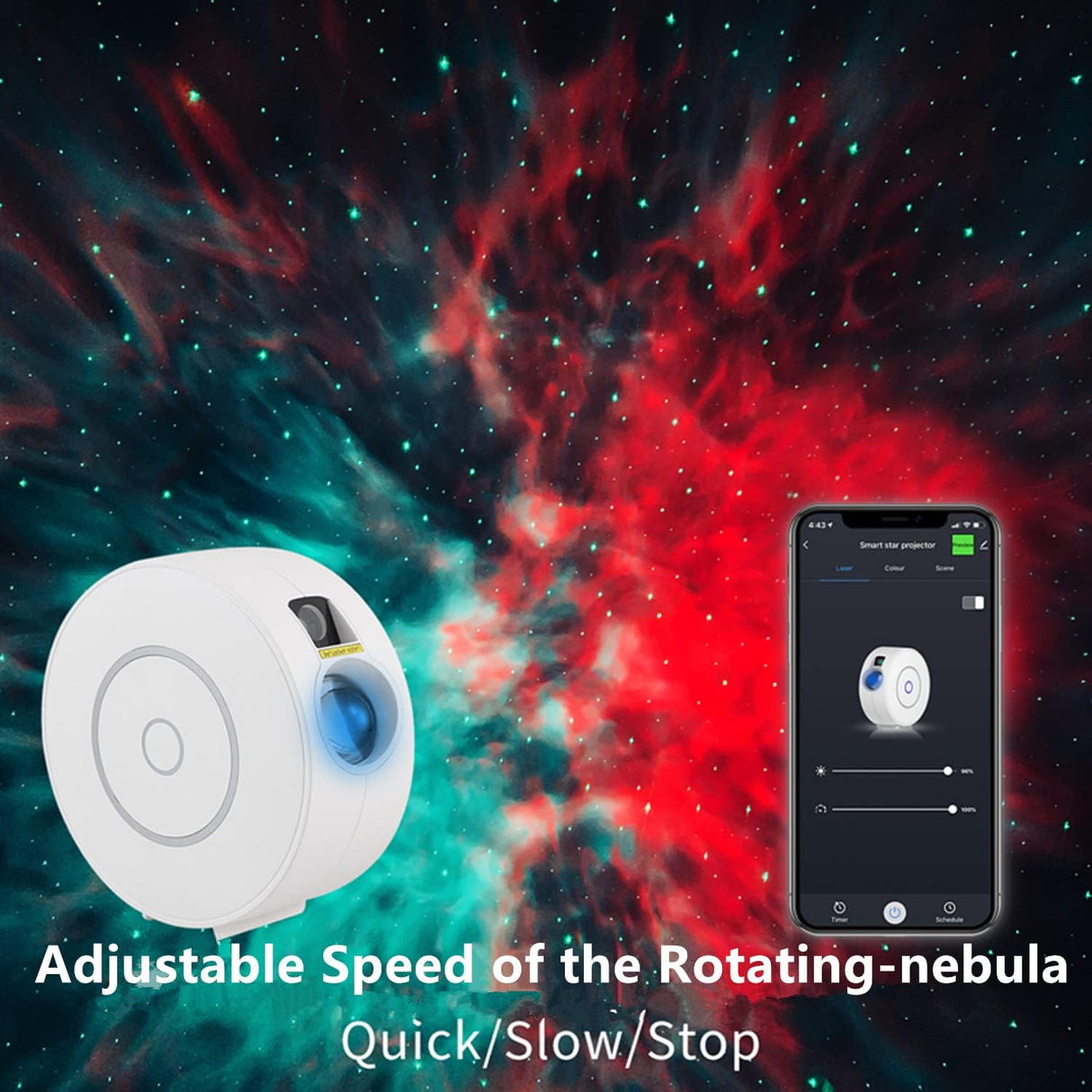 Proyector de Estrellas Smart Galaxy, Nebulosa y Olas, WiFi