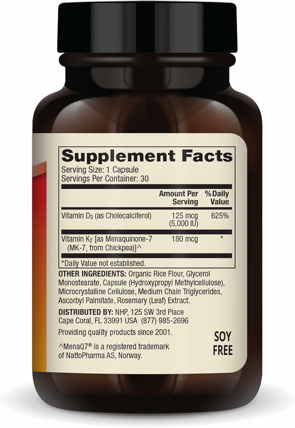 Mercola Vitaminas D3 & K2 - Apoyo inmunológico y más - 30 caps