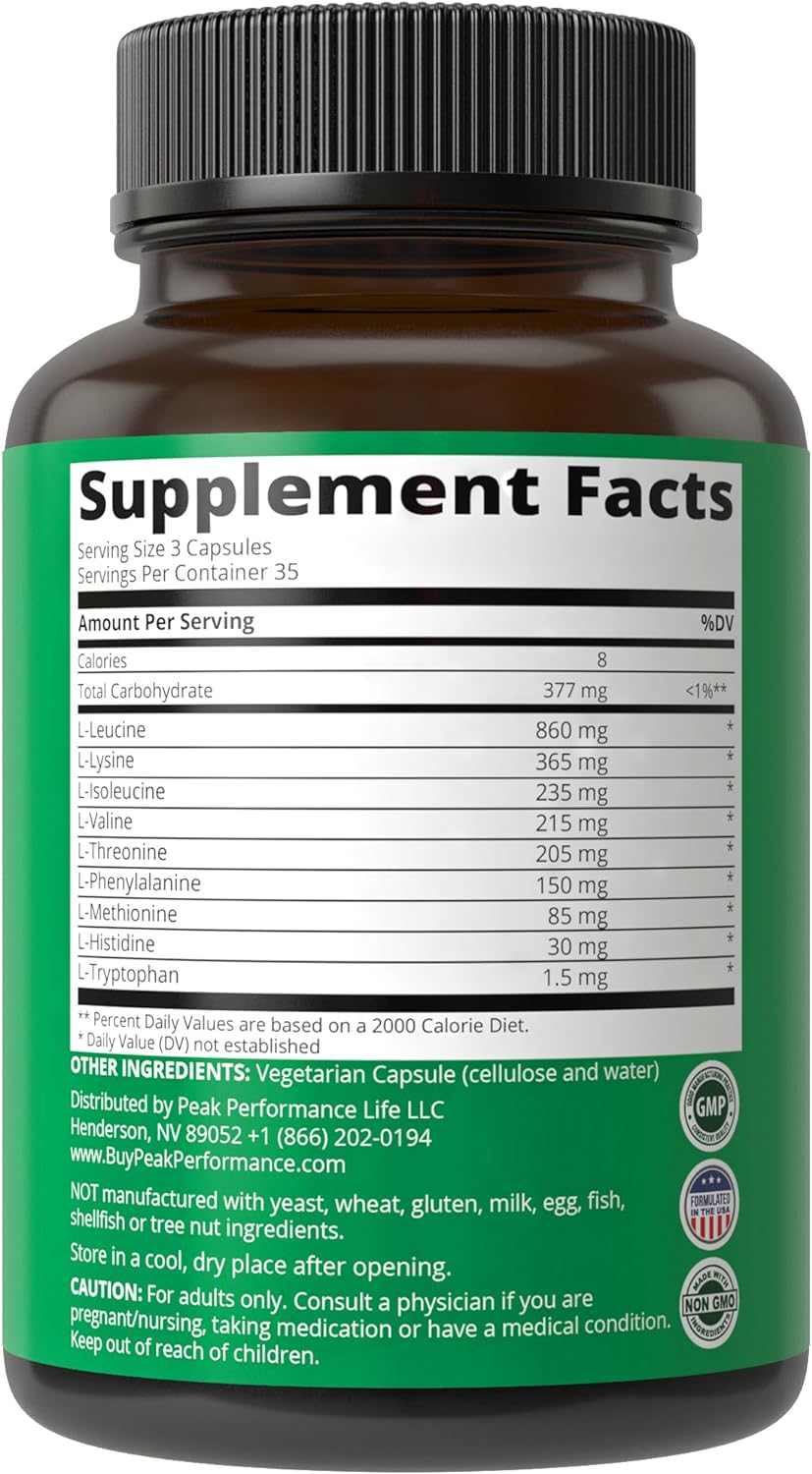 Suplemento de los 9 aminoácidos recuperación muscular