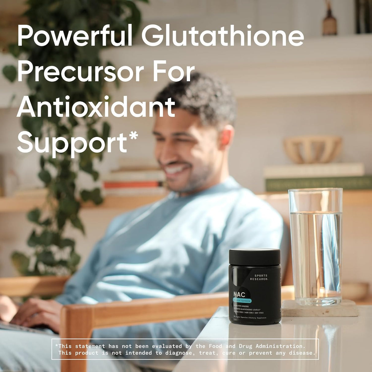 N-Acetil L-Cisteína 600mg - Sports Research, 90 Veggie Caps