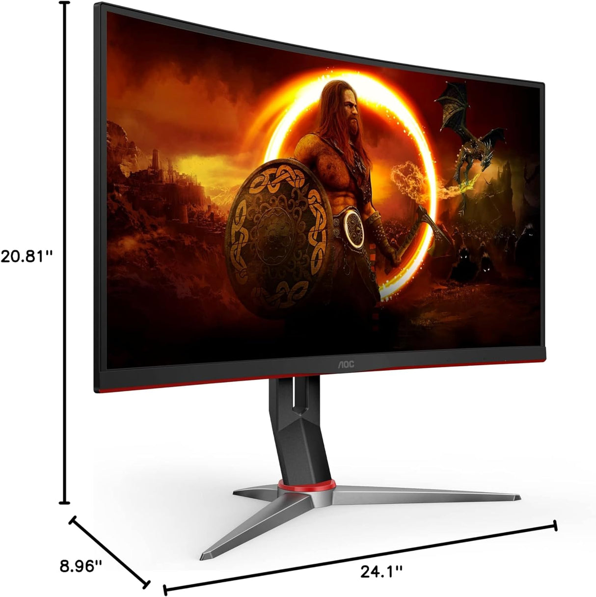 Monitor Gaming AOC 27 FHD 240Hz, 0.5ms, Curvo, C27G2Z