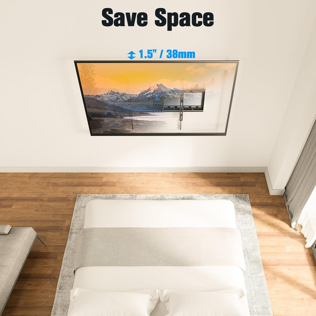 Soporte de TV Mounting Dream 37-75, Carga 132lbs, VESA 600x400