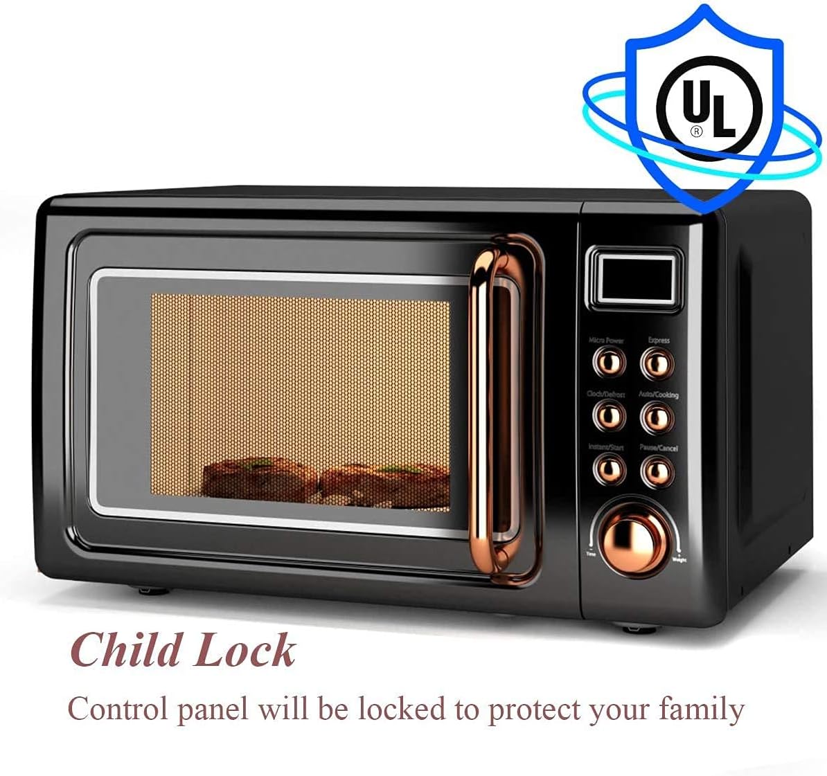 Horno Microondas Compacto Moccha 0.7Cu.ft 700W, Funciones