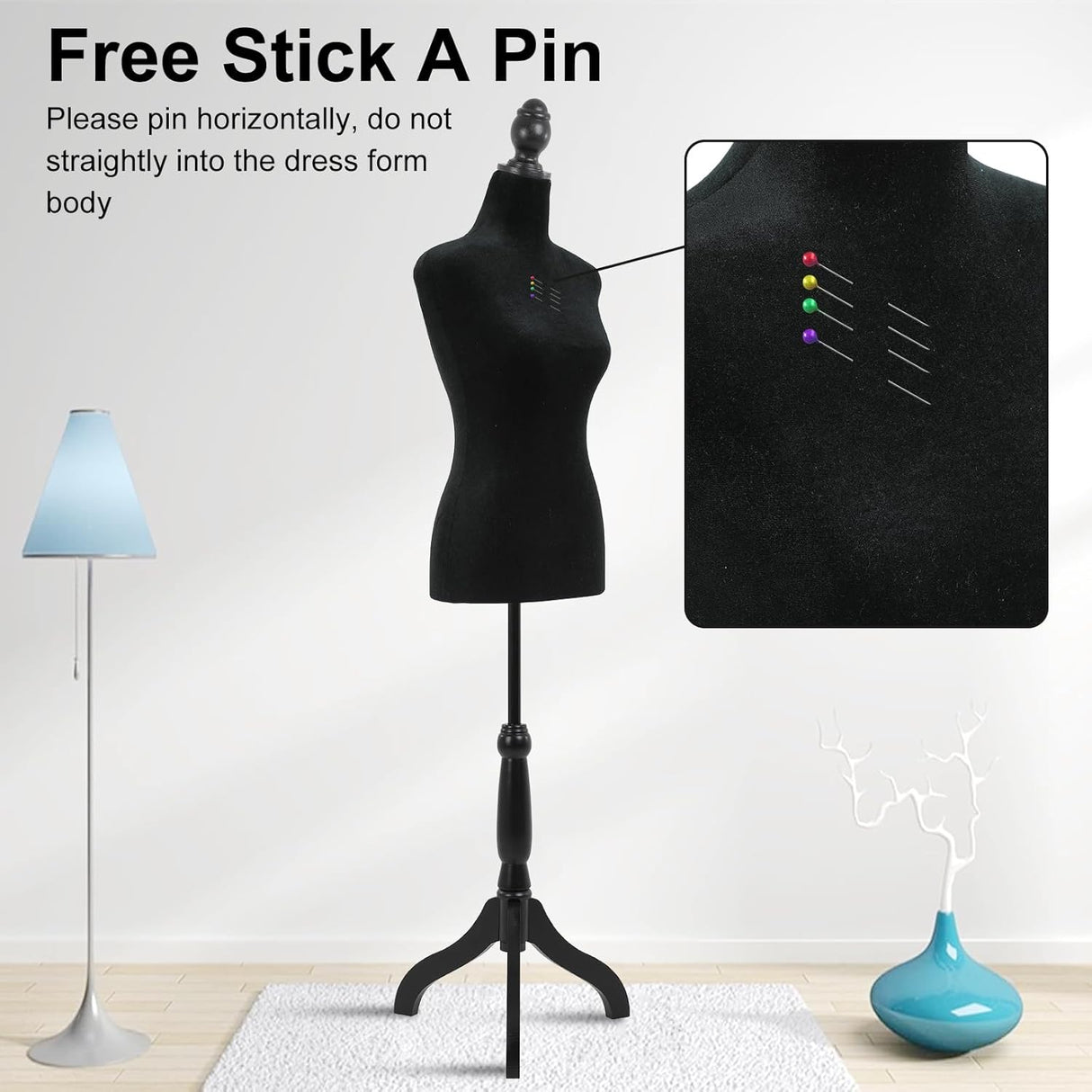 Maniquí Torso Ajustable BLKMTY para Costura y Exhibición 49-63