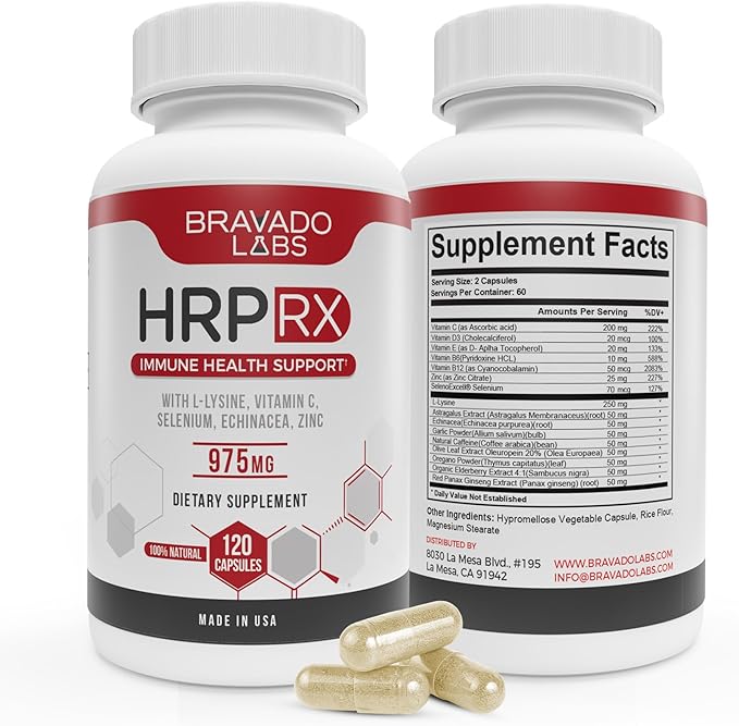 Suplemento de L- Lisina Avanzado - Super Lysine 975 mg - 120 ct