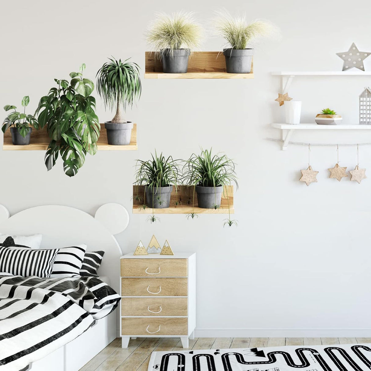 Vinilos Decorativos Maydahui Plantas Tropicales 3D 34x31 Pulgadas