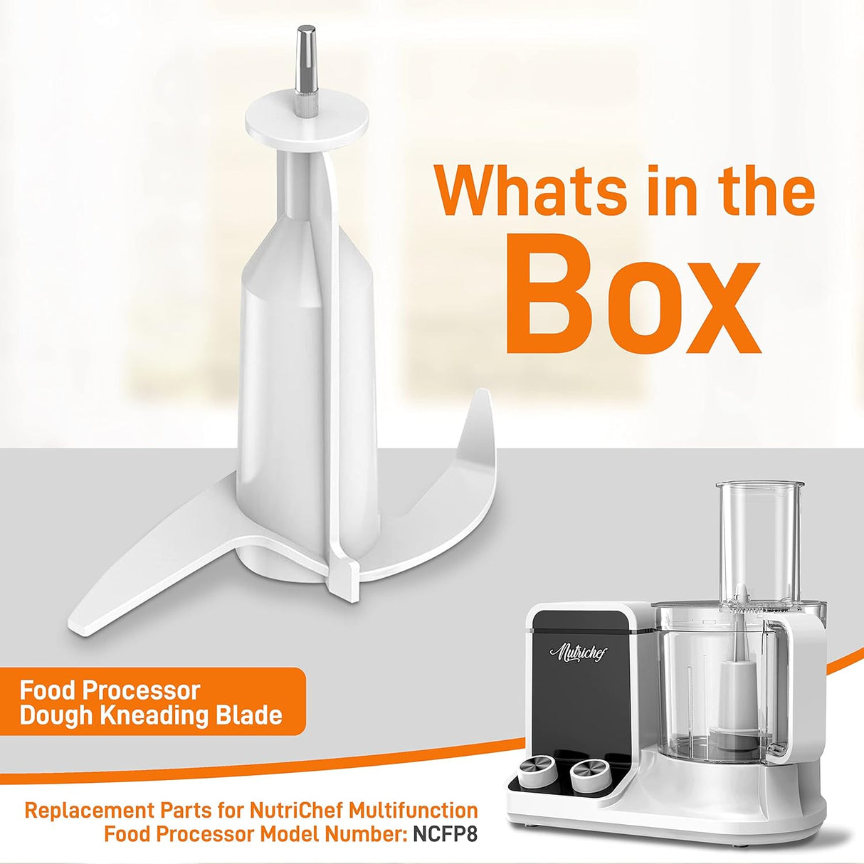 Cuchilla de amasado para procesador de alimentos NutriChef NCFP8