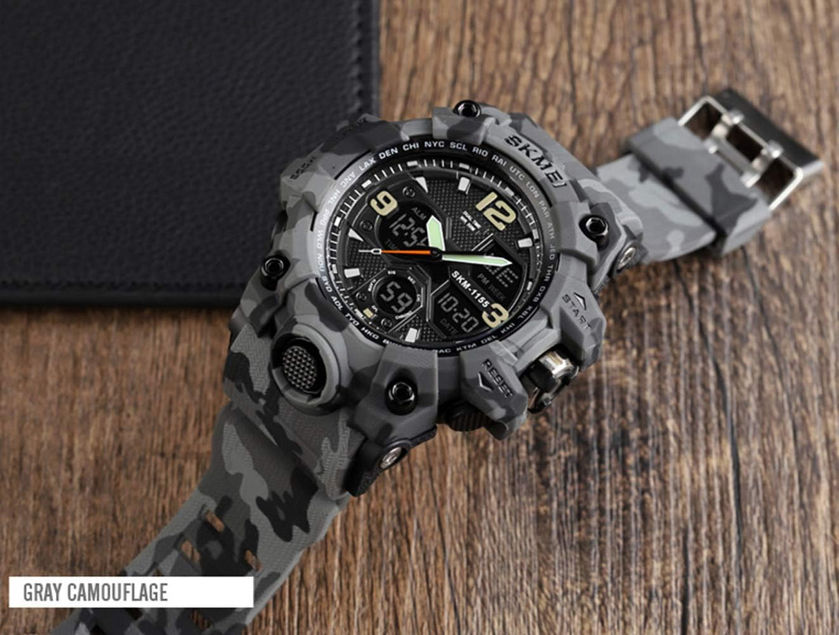 Reloj digital militar para hombre con alarma