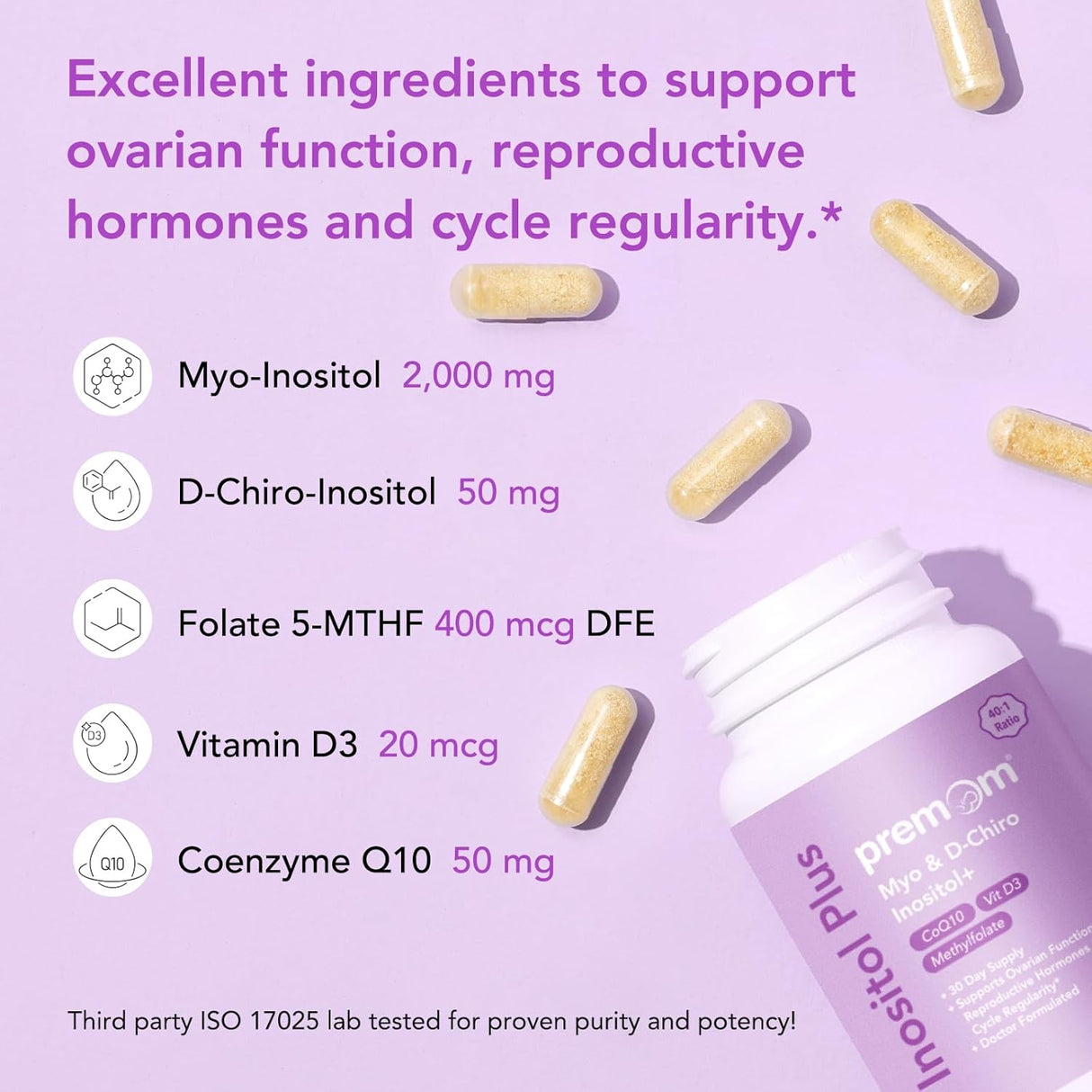Premom Inositol Plus - 2000mg Myo & 50mg D-Chiro Inositol