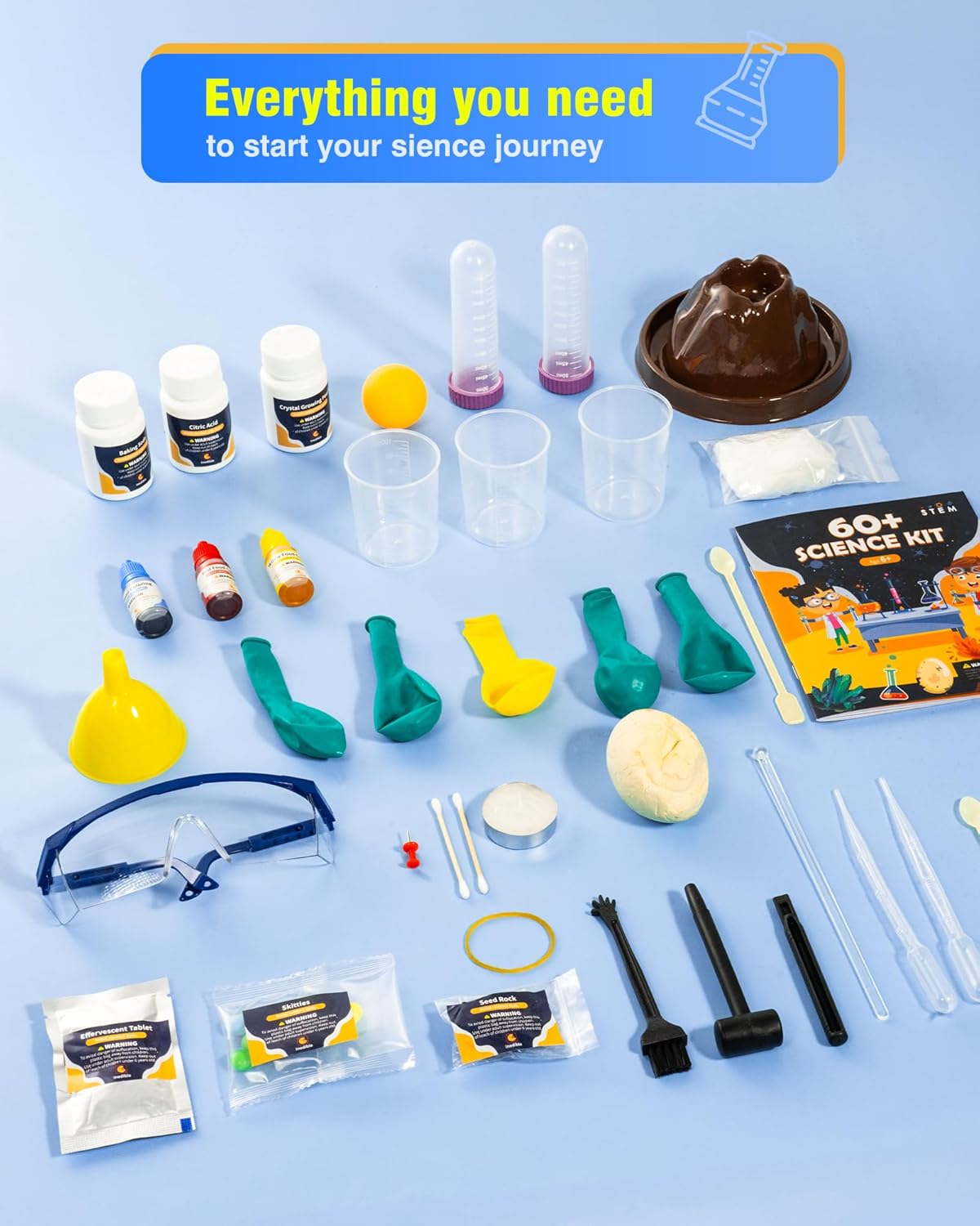 Kit de Experimentos Científicos, Aprendizaje STEM, 60+ Experimentos
