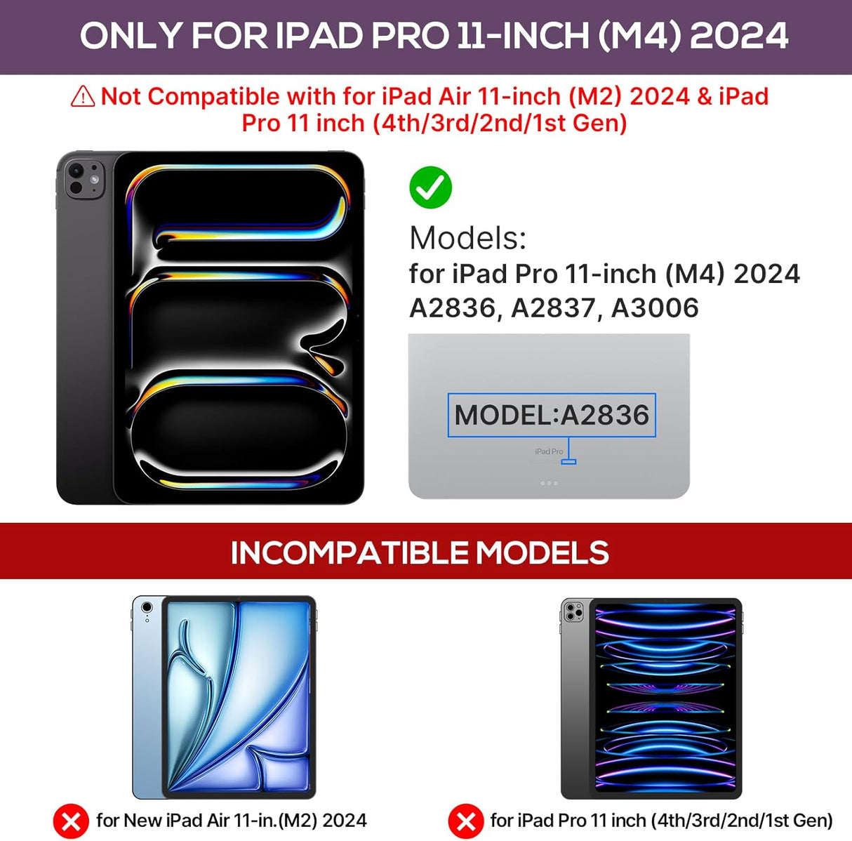 Funda Teclado Touch para iPad Pro 11, 360° Rotatable, M4