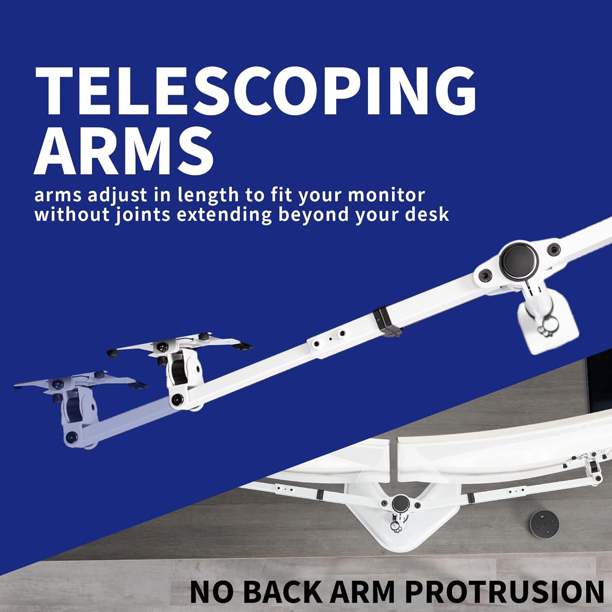 Soporte Doble para Monitor VIVO, Telescópico, STAND-TS38BW