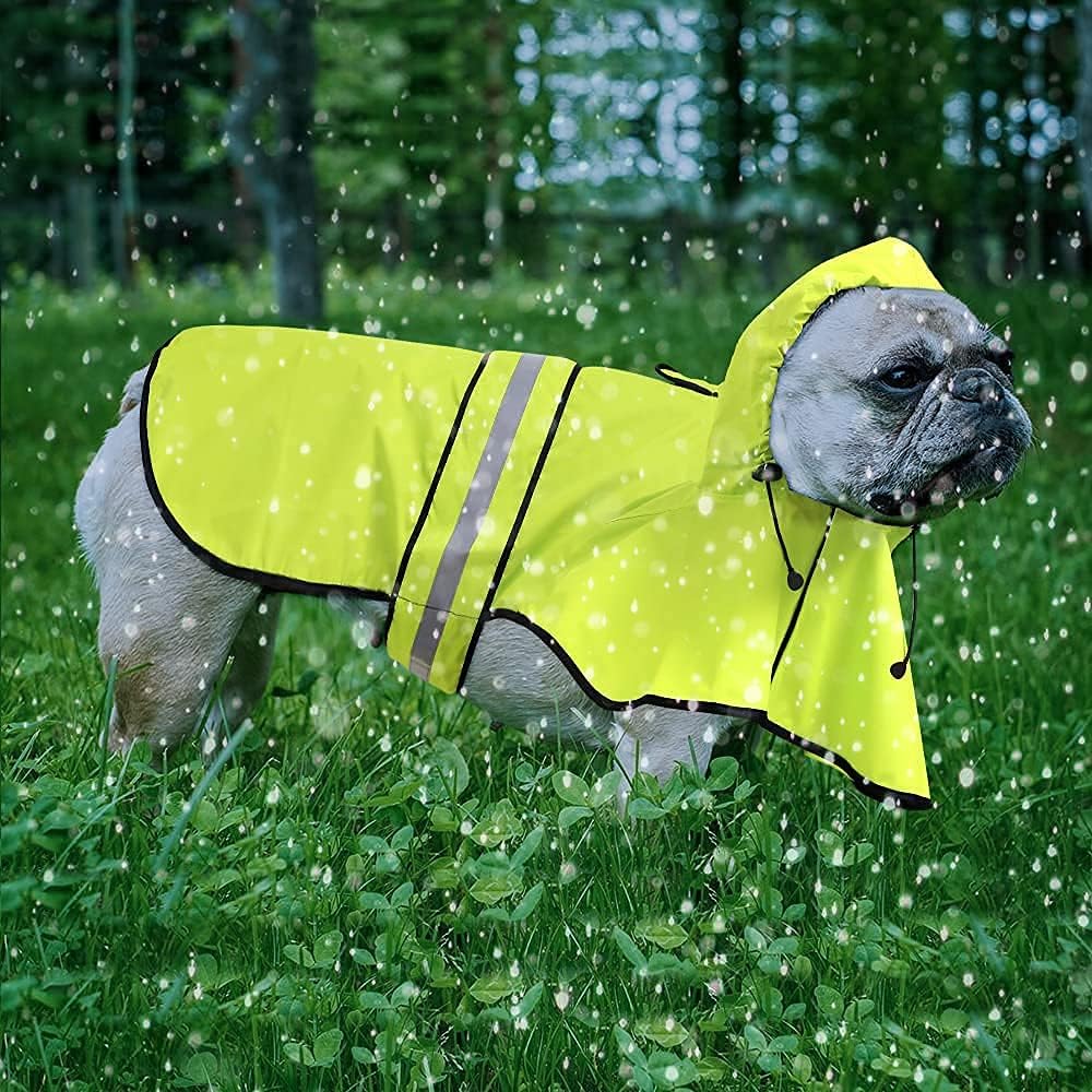 Capa de Lluvia para Perros - Chaqueta Impermeable Ajustable - Mediana